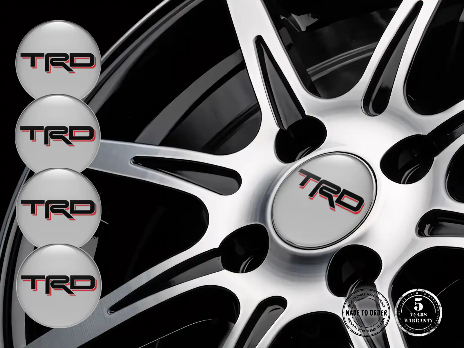 Toyota TRD Calcomanías de Rueda Edición Pegatinas Resina Custom